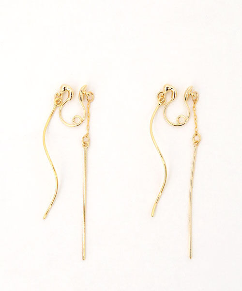 colleca la「ループフィット・ウェーブ＆ストレートバーのイヤリング」|イヤリング|