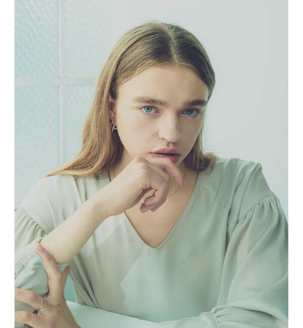 ete「ワンストローク プラチナカラー イヤリング」|イヤリング|