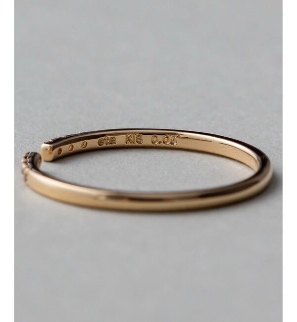 ete「K18YG レイヤード ブラウンダイヤモンド リング」|リング|