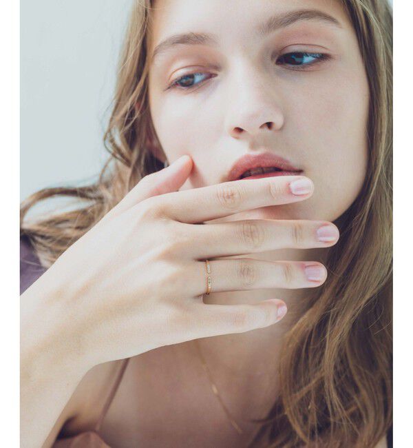 ete「K18YG レイヤード ブラウンダイヤモンド リング」|リング|