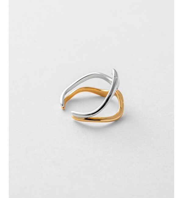 Jouete「フォークピンキー ウェーブ コンビカラー」|リング|