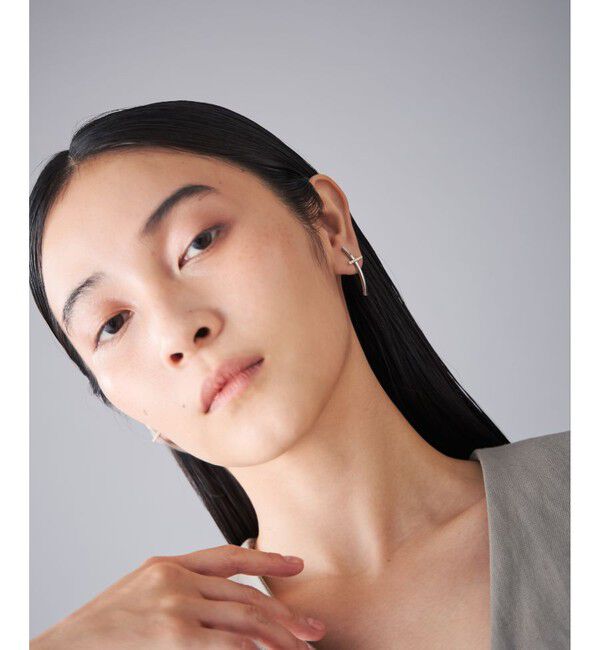 Jouete「[ウェアピアス] ジルコニア クロス コンビカラー」|ピアス|