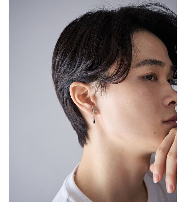 Jouete「[ウェアピアス] ジルコニア クロス コンビカラー」|ピアス|