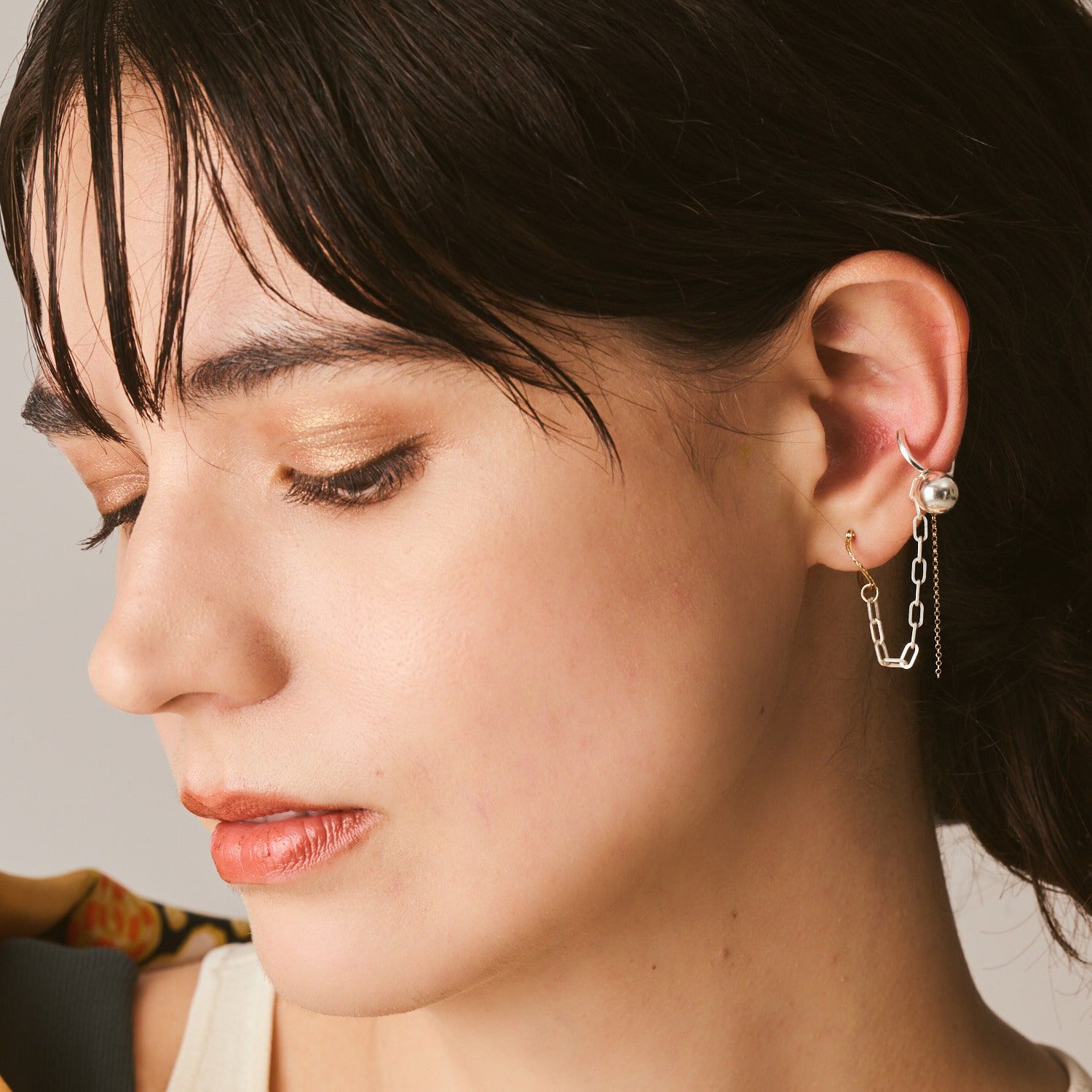 agete「シルバー／K10ピアスチャーム（片耳用）」|その他|