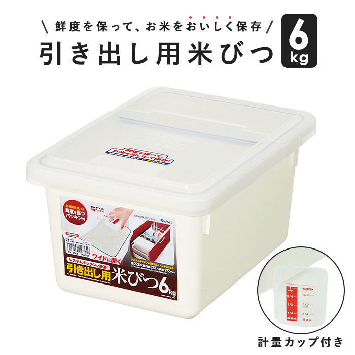 BACKYARD FAMILY「米びつ 通販 冷蔵庫 野菜室 約 5kg 6kg 米櫃 こめびつ ライスストッカー ライスボックス」|食器・キッチングッズ|