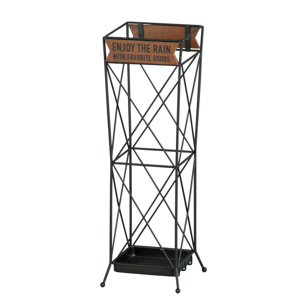 BACKYARD FAMILY「傘立て おしゃれ 通販 屋外 屋内 かわいい コンパクト アンブレラスタンド アイアン かさたて」|その他|ブラック1