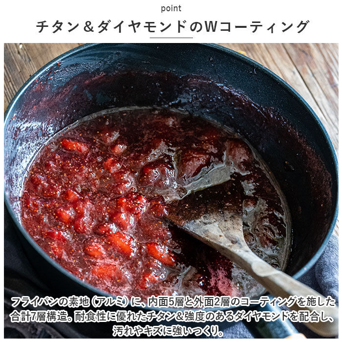 BACKYARD FAMILY「ククナキッチン フライパン 24cm 通販 チタン＆ダイヤモンド コーティング マルチパン」|食器・キッチングッズ|