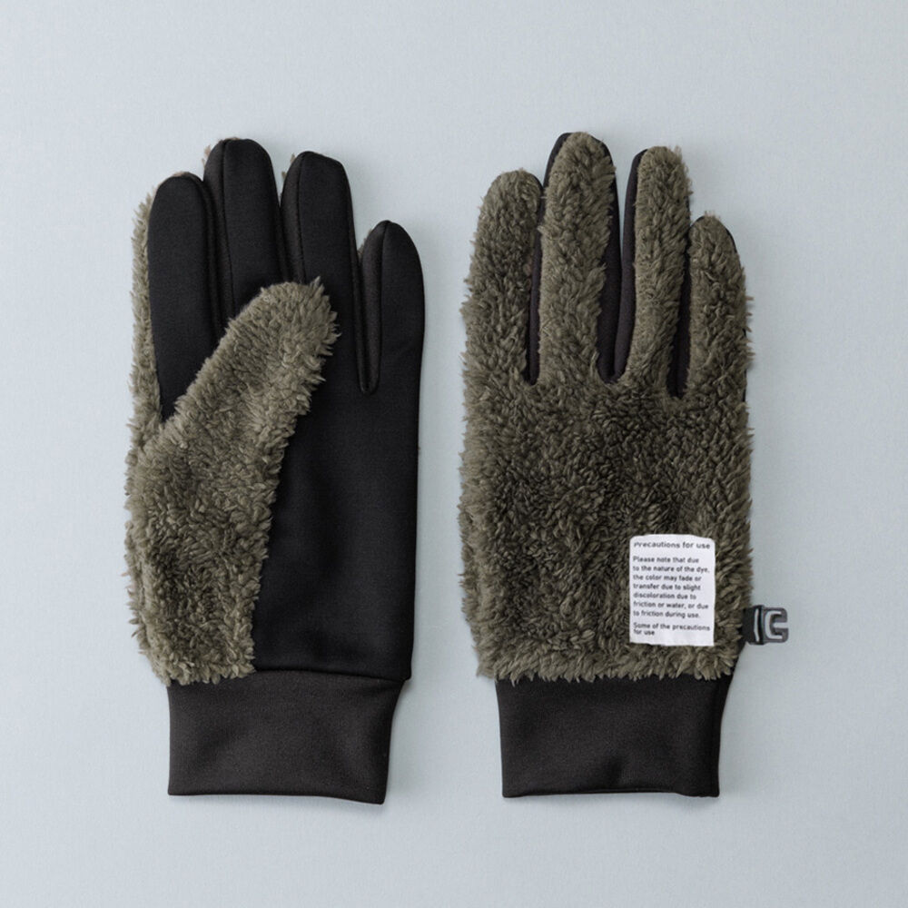 BACKYARD FAMILY「クロダ 手袋 メンズ 通販 グローブ 手ぶくろ 防寒 暖かい おしゃれ シンプル パイルコンビ」|手袋|グリーン1