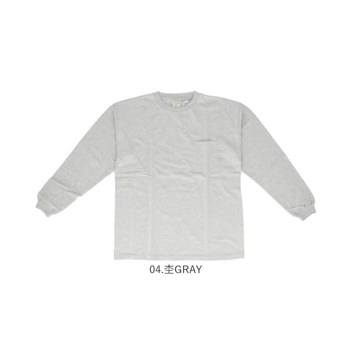 BACKYARD FAMILY「メンズ 長袖tシャツ 通販 BIGTシャツ 男性 ロングスリープ ポケット付 袖リブ 長袖Tシャツ」|Tシャツ・カットソー|