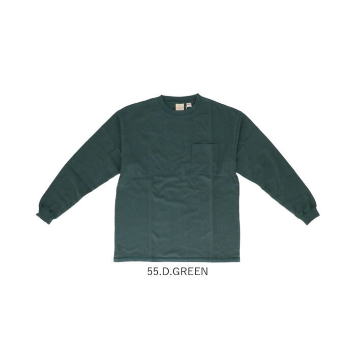 BACKYARD FAMILY「メンズ 長袖tシャツ 通販 BIGTシャツ 男性 ロングスリープ ポケット付 袖リブ 長袖Tシャツ」|Tシャツ・カットソー|