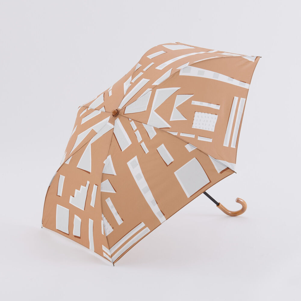 BACKYARD FAMILY「392 plusm 傘 通販 折りたたみ傘 折り畳み傘 雨傘 かさ カサ レディース たたみやすい」|傘|ブラウン1
