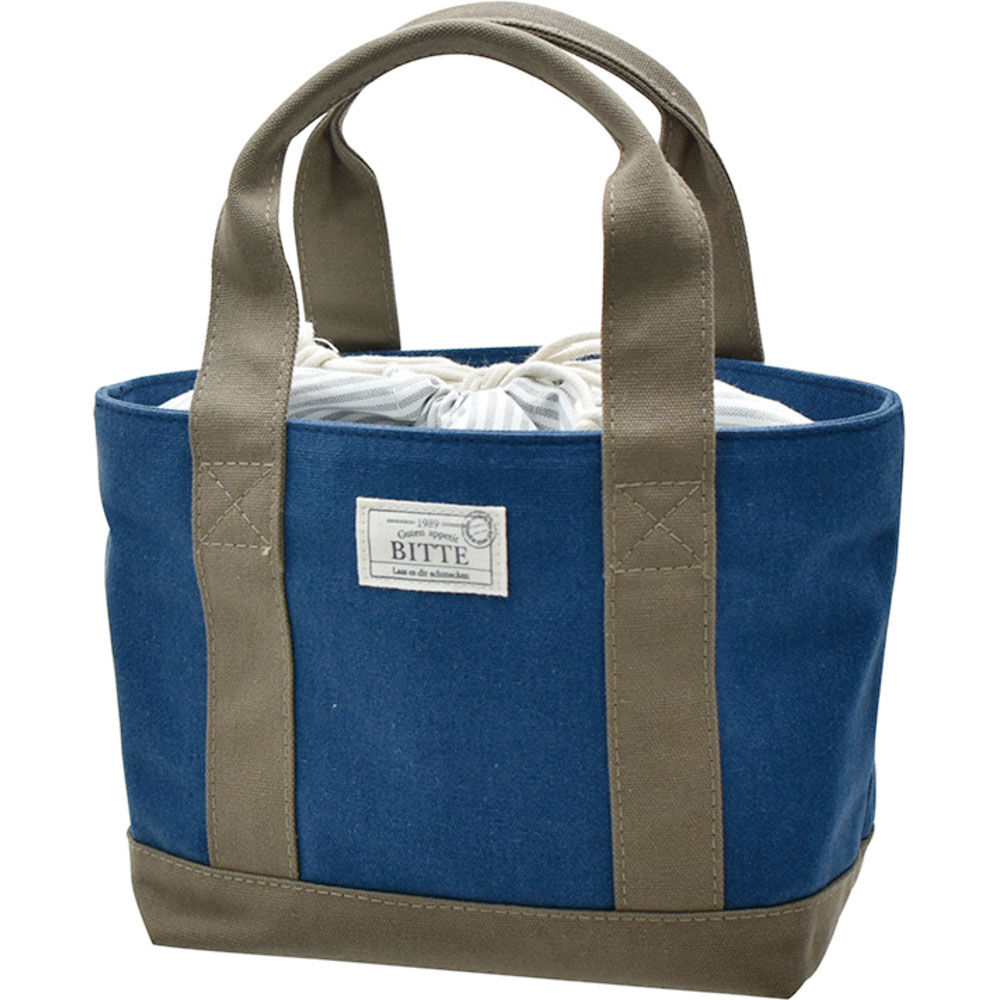 BACKYARD FAMILY「ランチバッグ キャンバス 巾着 通販 ランチバック 巾着バッグ 巾着バック 巾着袋 巾着型」|食器・キッチングッズ|ブルー1