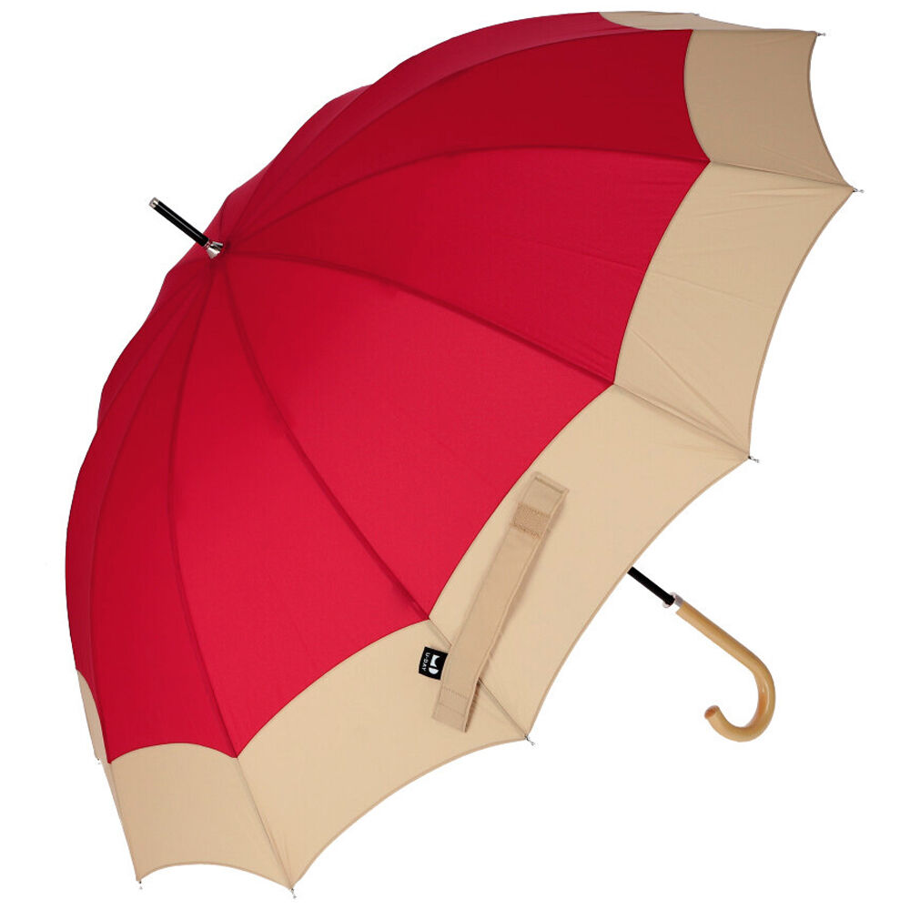 BACKYARD FAMILY「because ビコーズ 雨傘 レディース 長傘 通販 メンズ 12本骨 12フレーム 親骨」|傘|レッド2