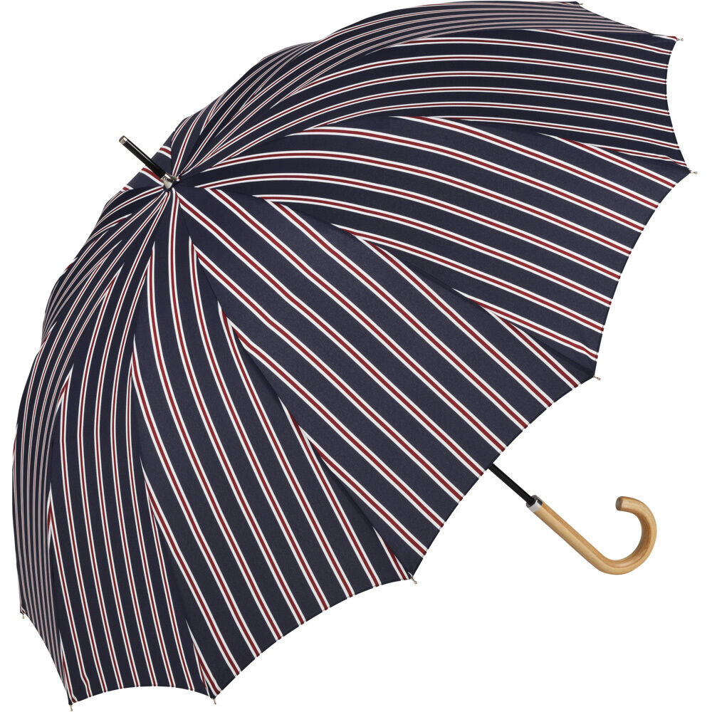 BACKYARD FAMILY「because ビコーズ 雨傘 レディース 長傘 通販 メンズ 12本骨 12フレーム 親骨」|傘|ブルー4