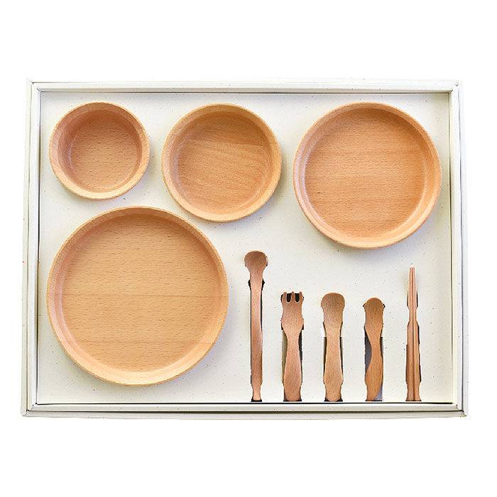 BACKYARD FAMILY「子供用食器セット 通販 GD09-SSH スプーン フォーク お食い初め 木製 木 おしゃれ 食器」|食器・キッチングッズ|
