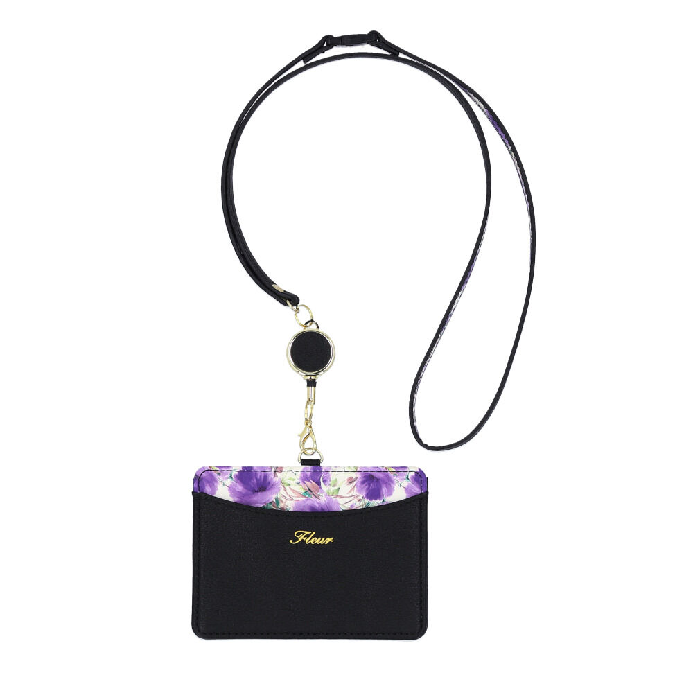 BACKYARD FAMILY「パスケース 定期入れ レディース 通販 花柄 リール付き カードケース カード入れ カードホルダー」|定期入れ|ブラック1