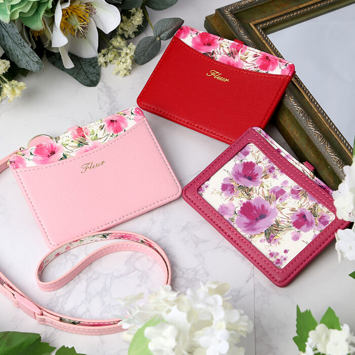 BACKYARD FAMILY「パスケース 定期入れ レディース 通販 花柄 リール付き カードケース カード入れ カードホルダー」|定期入れ|
