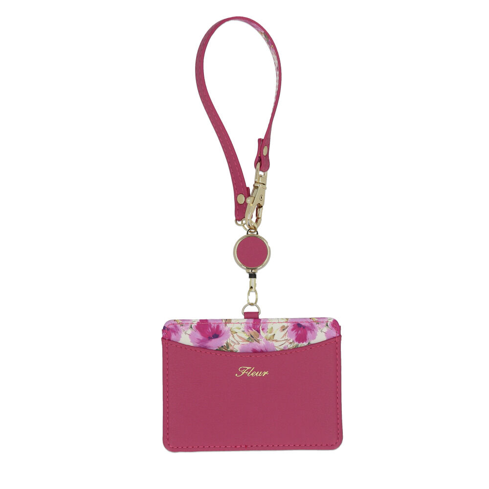 BACKYARD FAMILY「パスケース 定期入れ レディース 通販 花柄 リール付き カードケース カード入れ カードホルダー」|定期入れ|レッド4