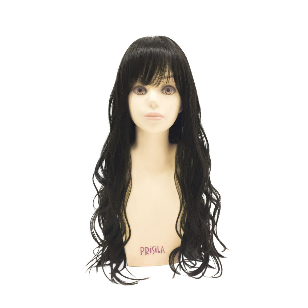 BACKYARD FAMILY「プリシラ オールウィッグ prisila A-702 通販 フルウィッグ シアーウェーブロング」|ヘアスタイリング|ブラック1