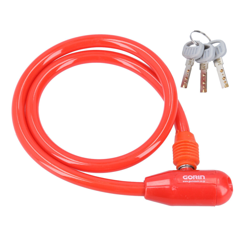 BACKYARD FAMILY「GORIN ゴリン ワイヤーロック G-222 通販 自転車用ワイヤーロック ワイヤー錠」|その他|レッド1