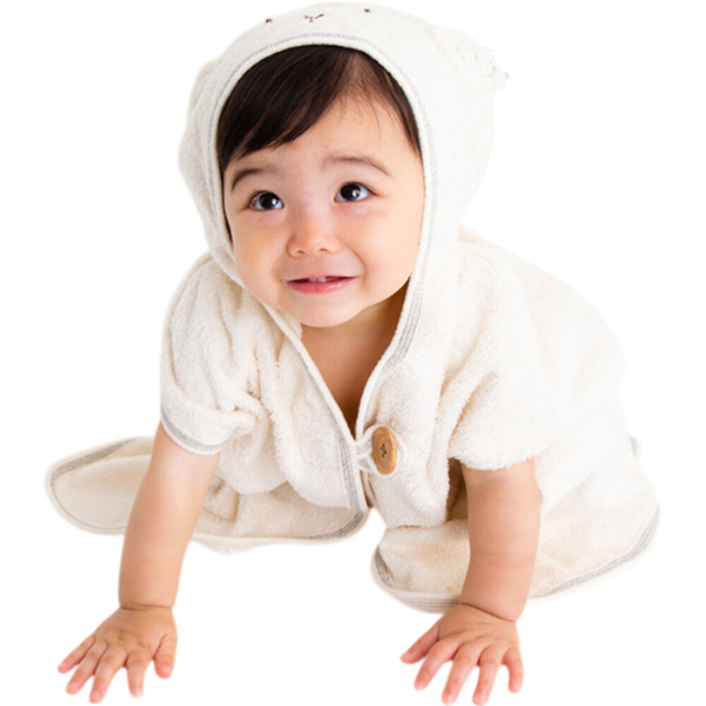 BACKYARD FAMILY「バスポンチョ 日本製 バスローブ 通販 タオル 赤ちゃん ベビー 新生児 女の子 男の子 出産祝い」|その他ベビーウェア|ホワイト2
