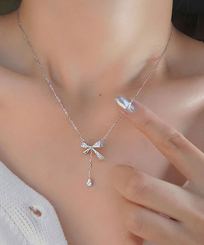 BACKYARD FAMILY「ネックレス レディース シンプル 通販 ペンダント リボンネックレス リボン レディースジュエリー」|その他|