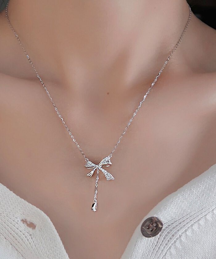 BACKYARD FAMILY「ネックレス レディース シンプル 通販 ペンダント リボンネックレス リボン レディースジュエリー」|その他|