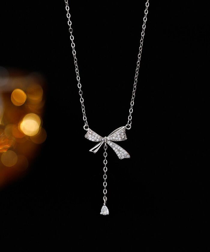 BACKYARD FAMILY「ネックレス レディース シンプル 通販 ペンダント リボンネックレス リボン レディースジュエリー」|その他|