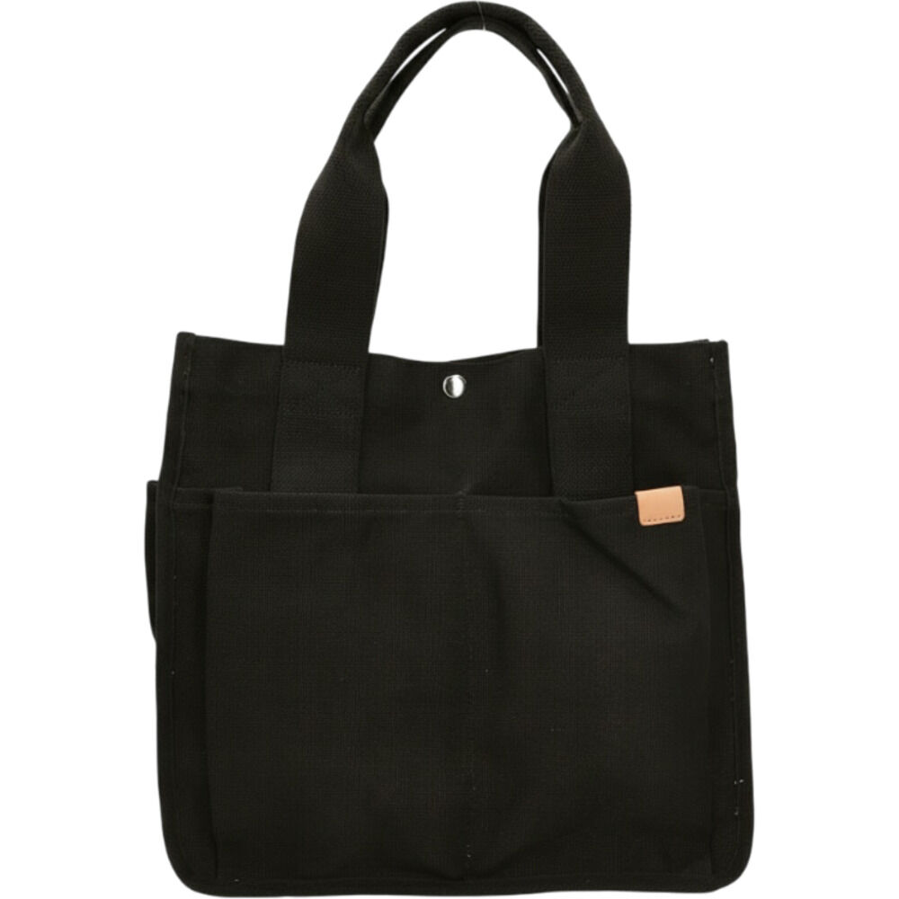 BACKYARD FAMILY「仕切り付き トートバッグ a4 通販 キャンバス トート レディース キャンバスバッグ 肩掛け」|トートバッグ|ブラック1