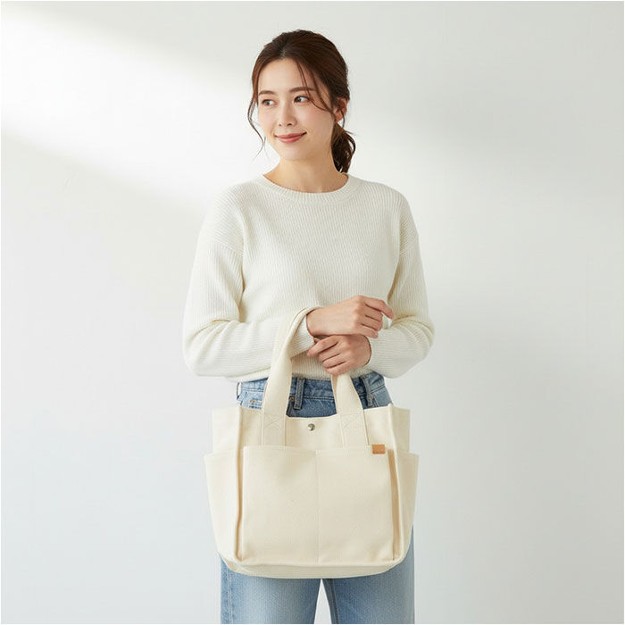BACKYARD FAMILY「仕切り付き トートバッグ a4 通販 キャンバス トート レディース キャンバスバッグ 肩掛け」|トートバッグ|