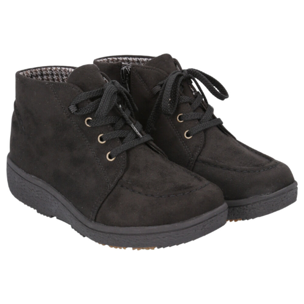 BACKYARD FAMILY「Pansy パンジー ブーツ レディース 通販 ショートブーツ レースアップブーツ 編み上げブーツ」|ショートブーツ|ブラック1