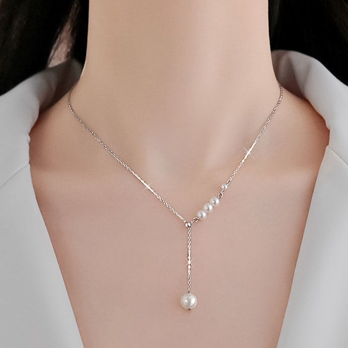 BACKYARD FAMILY「パール y字 ネックレス 通販 ペンダント 首飾り ジュエリー アクセサリー レディース」|その他|