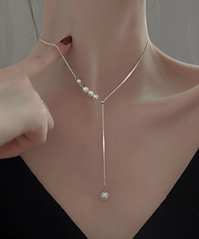 BACKYARD FAMILY「パール y字 ネックレス 通販 ペンダント 首飾り ジュエリー アクセサリー レディース」|その他|