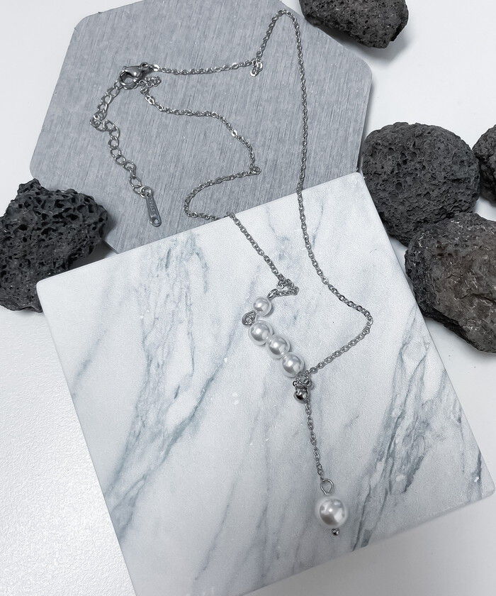 BACKYARD FAMILY「パール y字 ネックレス 通販 ペンダント 首飾り ジュエリー アクセサリー レディース」|その他|