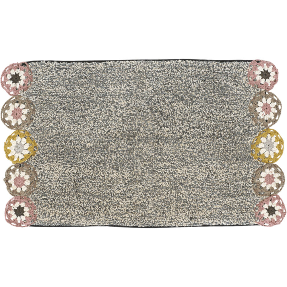 BACKYARD FAMILY「マット おしゃれ 玄関マット 通販 クロシェ編み バスマット インテリアマット かわいい」|その他|グレー2