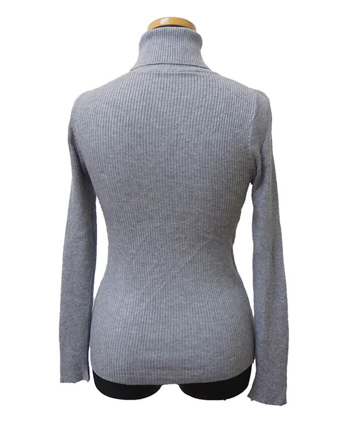 BACKYARD FAMILY「ニット トップス 冬 通販 リブニット ハイネック セーター 長袖 ハイネックニット」|ニット・セーター|