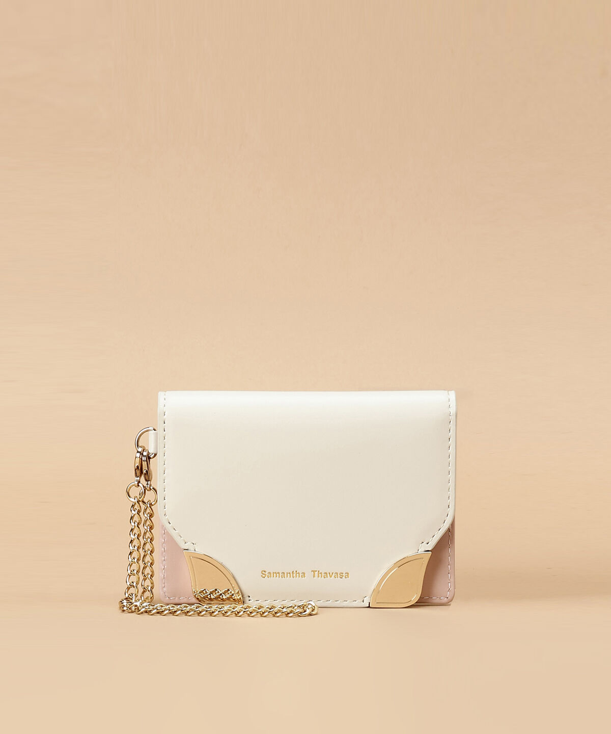 Samantha Thavasa「フラップデザイン パスケース」|定期入れ|オフホワイト