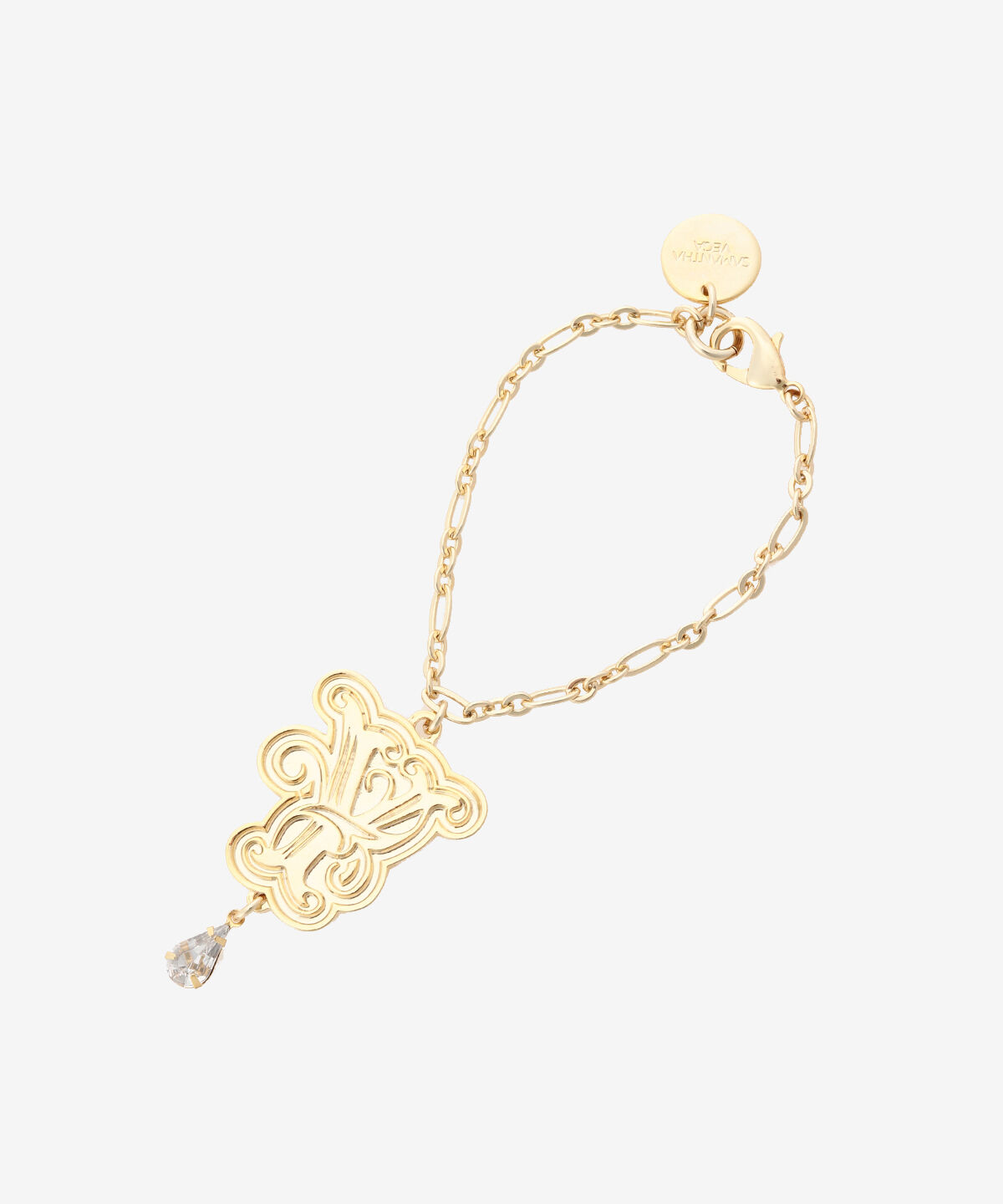 Samantha Vega「ドロップストーンイニシャルバッグチャーム（Y）」|チャーム・キーホルダー|ゴールド