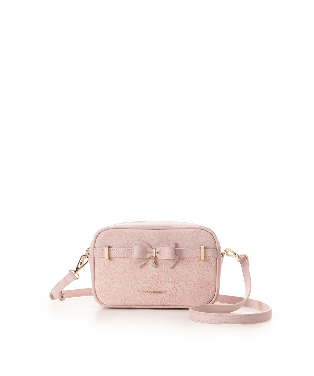 Samantha Vega「フローラルアクセントリボンミニショルダーバッグ」|ショルダー・メッセンジャー|ピンク