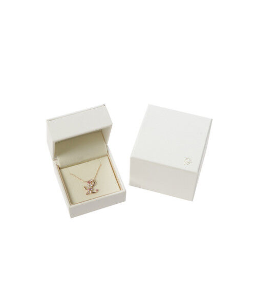 Samantha Tiara「K18 SPG フラワーレターズイニシャルネックレス 大 (L)」|ネックレス|