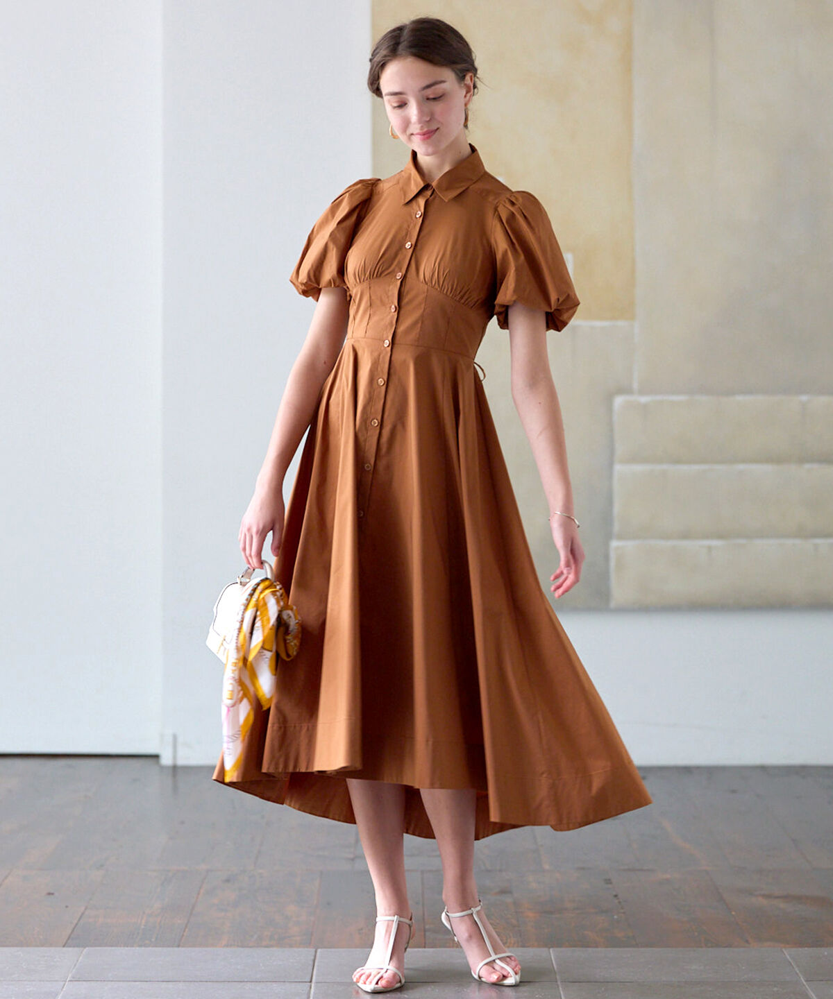 アンドクチュール「コルセットシャツワンピース」|ワンピース|