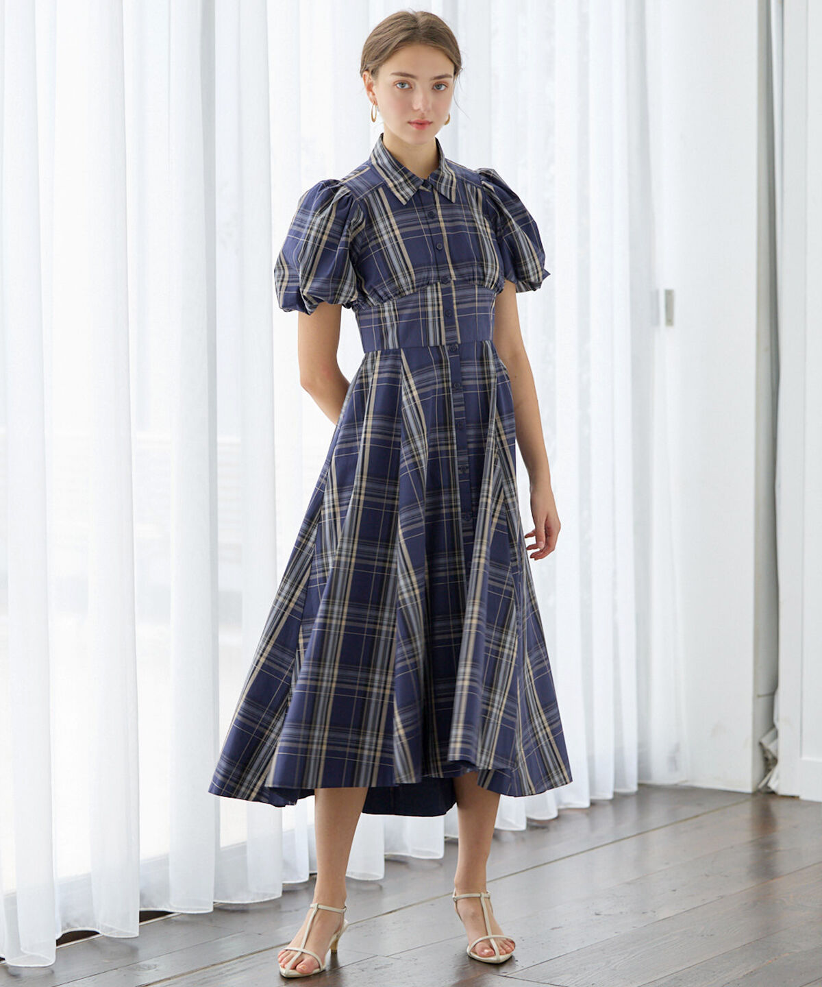 アンドクチュール「コルセットシャツワンピース」|ワンピース|