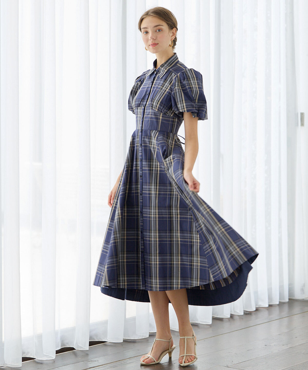 アンドクチュール「コルセットシャツワンピース」|ワンピース|