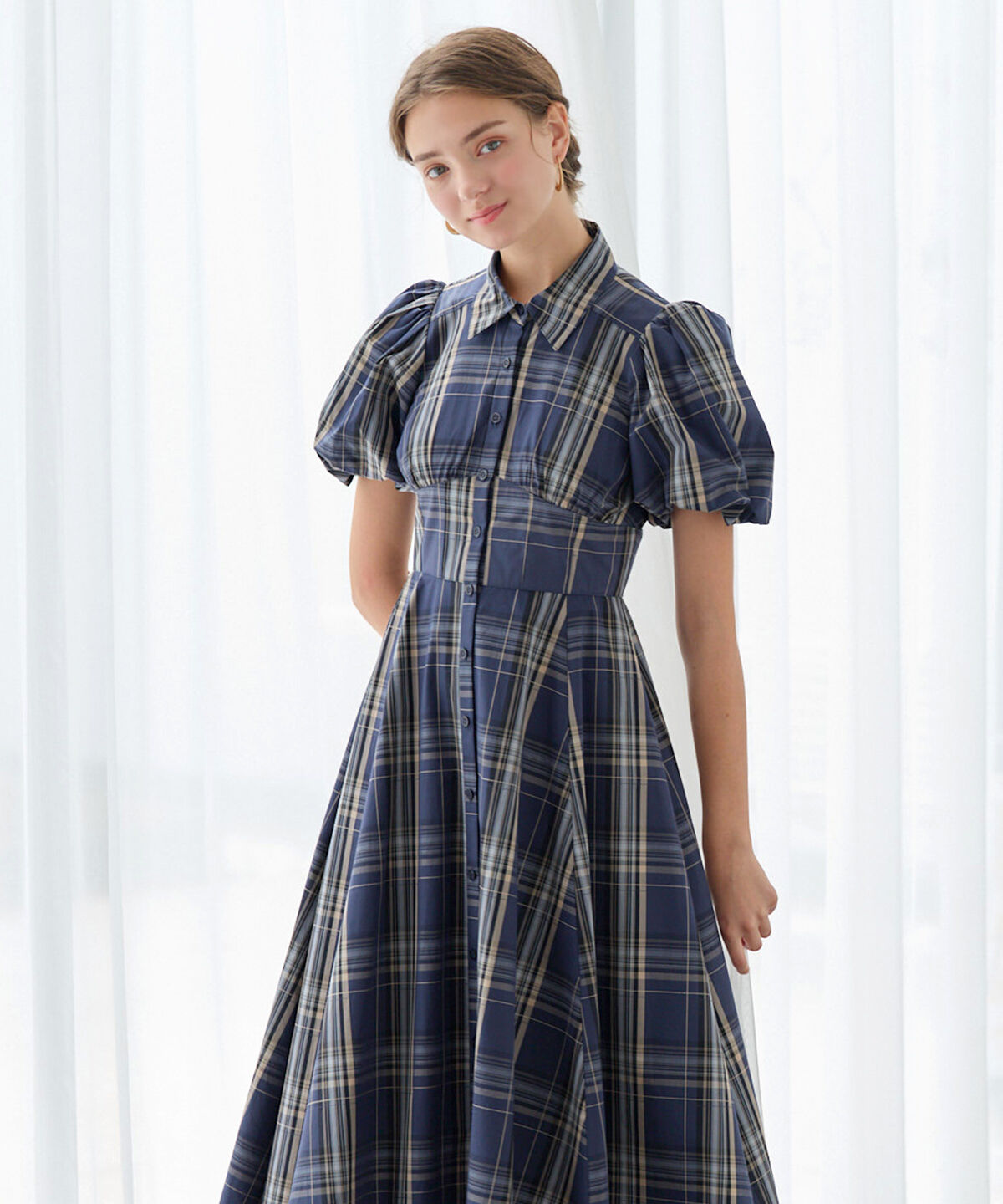 アンドクチュール「コルセットシャツワンピース」|ワンピース|