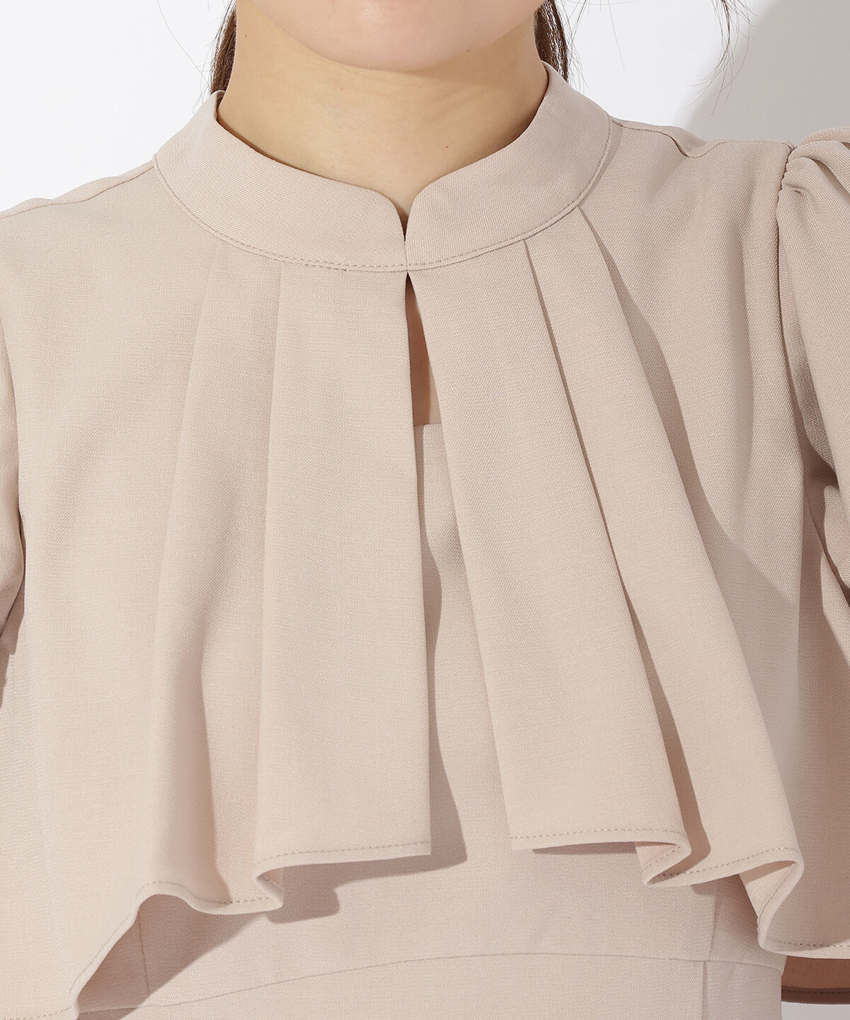 アンドクチュール「フリルケープ風ワンピース」|ワンピース|