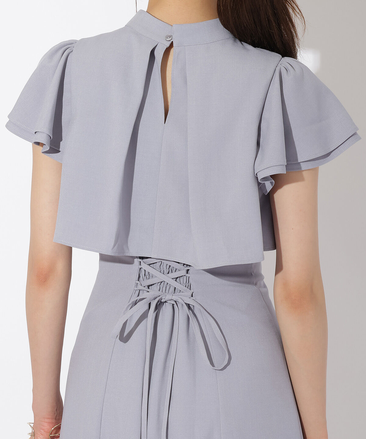 アンドクチュール「フリルケープ風ワンピース」|ワンピース|