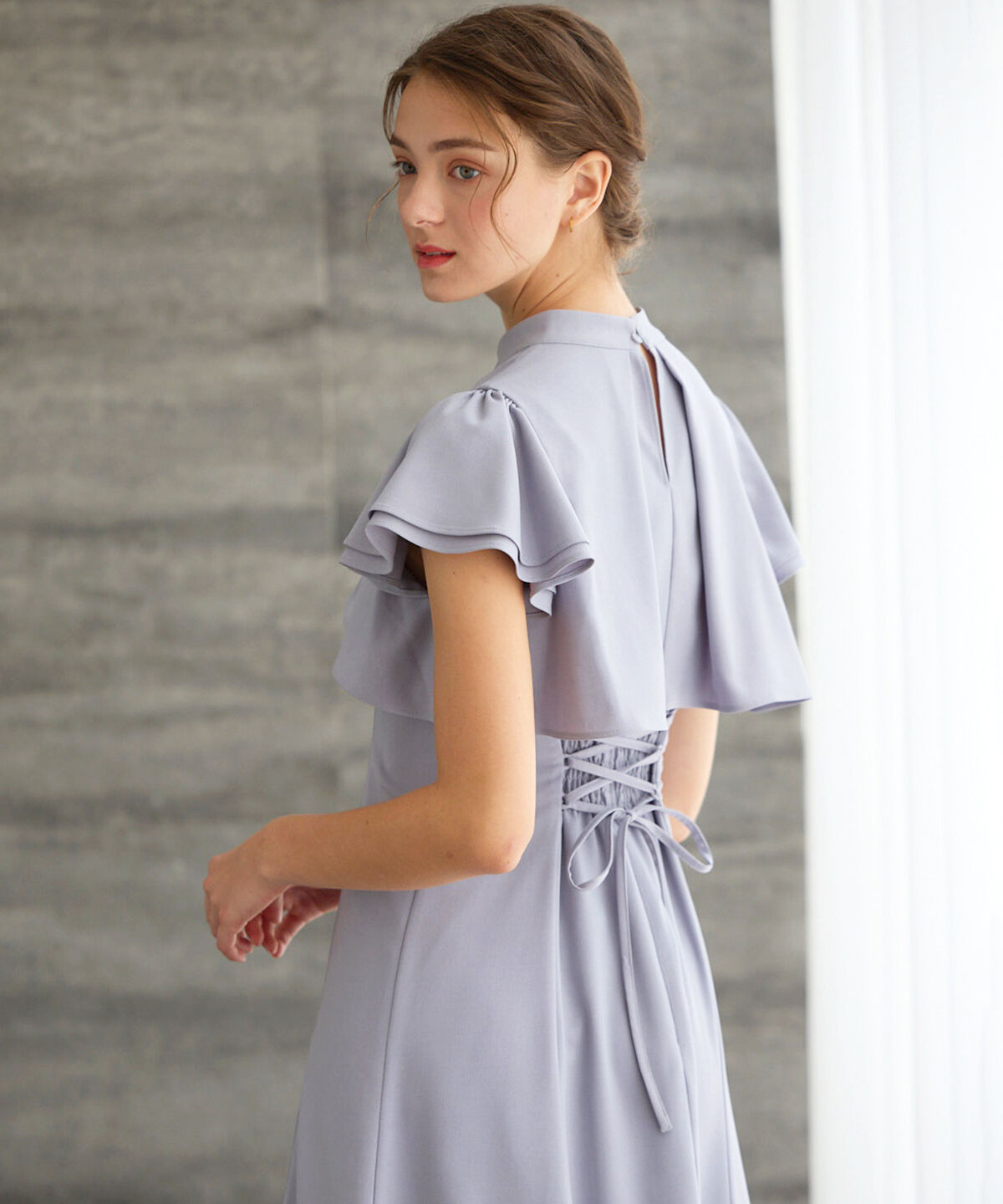 アンドクチュール「フリルケープ風ワンピース」|ワンピース|