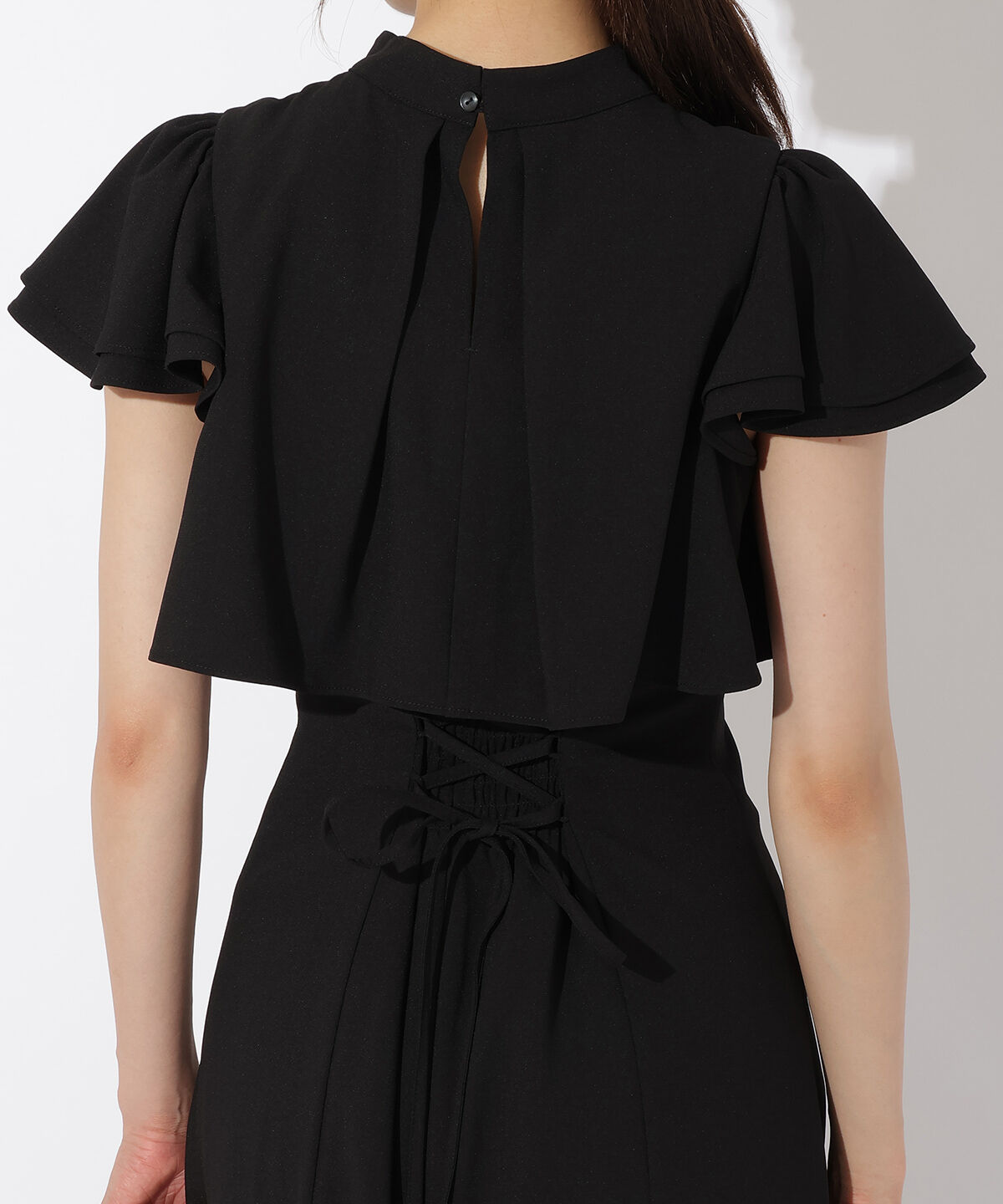 アンドクチュール「フリルケープ風ワンピース」|ワンピース|