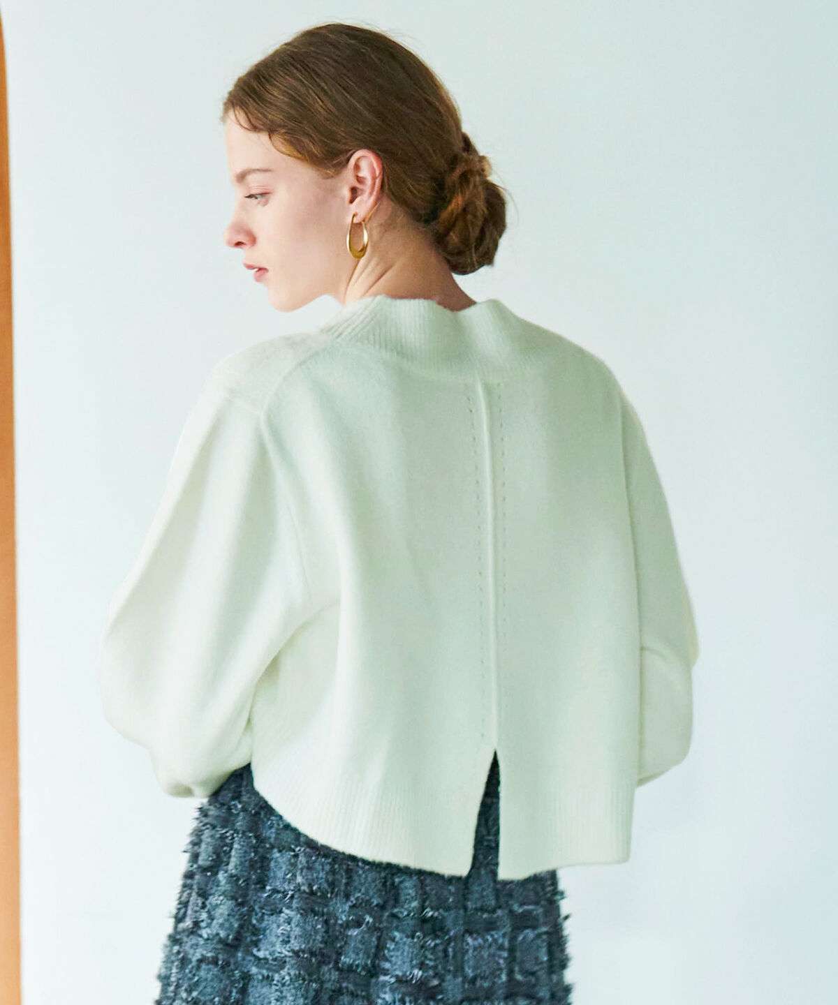 アンドクチュール「ウールMIXハイネックニットプルオーバー」|ニット・セーター|