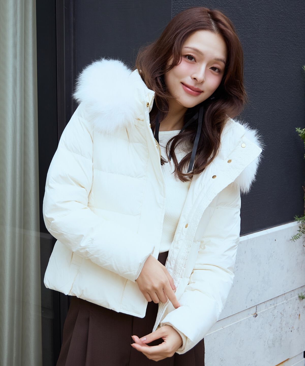 FOXファー付きショートダウン（アンドクチュール）｜ルミネの